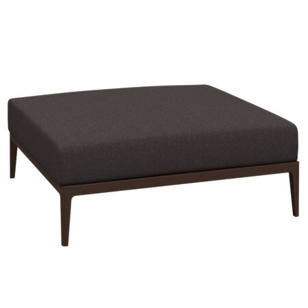 Gloster Gloster Grid Ottoman - Hocker Java, Ground Charcoal