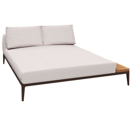 Gloster Gloster Grid Chill Chaise Element Teak - Outdoor Chill Liegestuhl Element aus Teakholz Java, Ground Beach, Chill Liegestuhl Element aus Teakholz Links