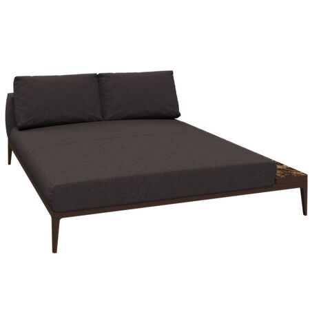 Gloster Grid Chill Chaise Unit Ceramic - Outdoor Chill Liegestuhl Element aus Keramik Java / Emperor Ceramic, Ground Charcoal, Links
