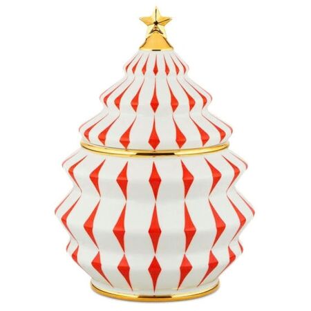 Alessi Keksdose Delight von Alessi Rot / Weiss