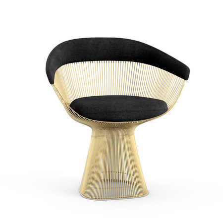 Gold Armlehnstuhl Platner von Knoll International 