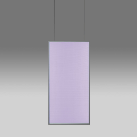 Discovery Space Rectangular White Violet Integralis Pendelleuchte von Artemide