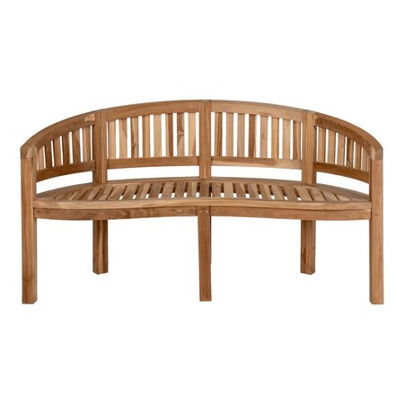 House N Boca Teak Banana Bench - Bank