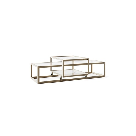 Pastoe Tangled Coffee Table Taupe (RAL 7006) / Klarglas, Medium
