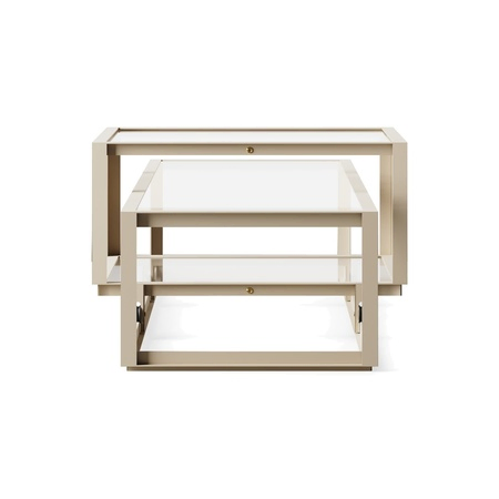 Pastoe Tangled Coffee Table Taupe (RAL 7006) / Klarglas, Large