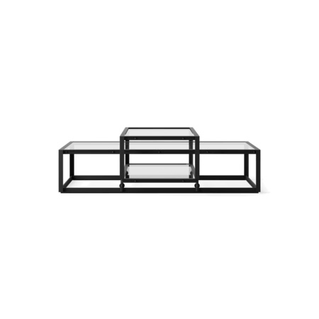 Pastoe Tangled Coffee Table Schwarz (RAL 9005) / Klarglas, Medium