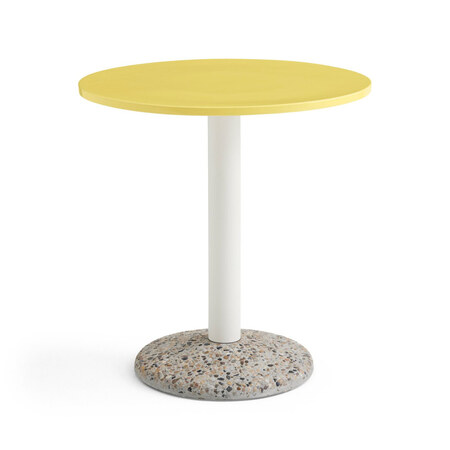 HAY Hay Ceramic Table Ø: 70 cm, Bright Yellow