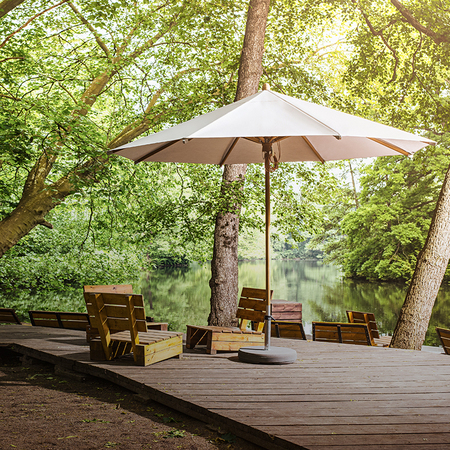 Sonnenschirm Teakwood Glatz