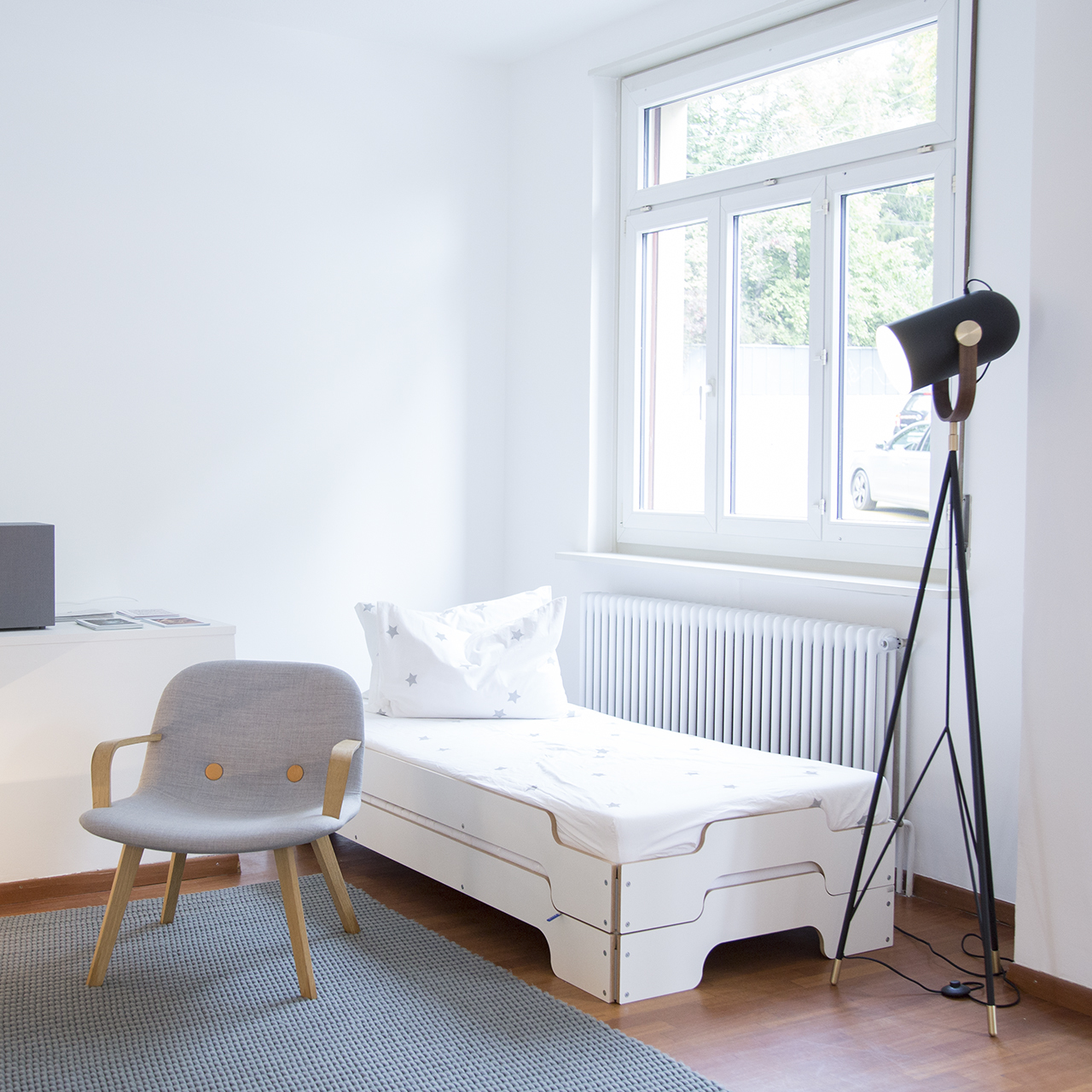 Bett Stapelliege Klassik Weiss Müller Möbelwerkstätten