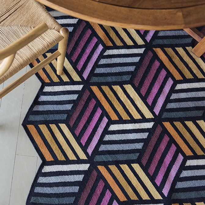 Teppich Parquet Hexagon Gan Rugs