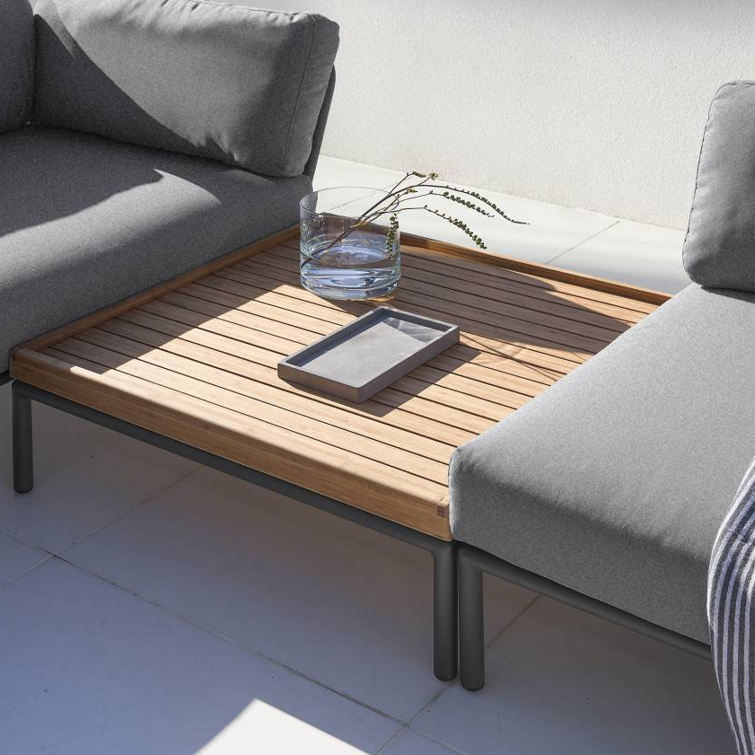 Loungetisch Level Alu Bambus Houe