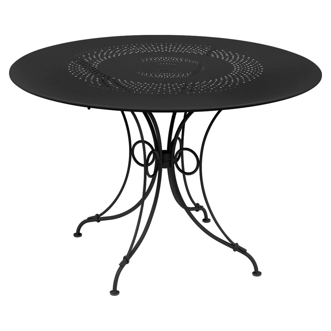 Fermob Tisch '1900'  Lakritze / Schwarz 42,  ø 96 cm