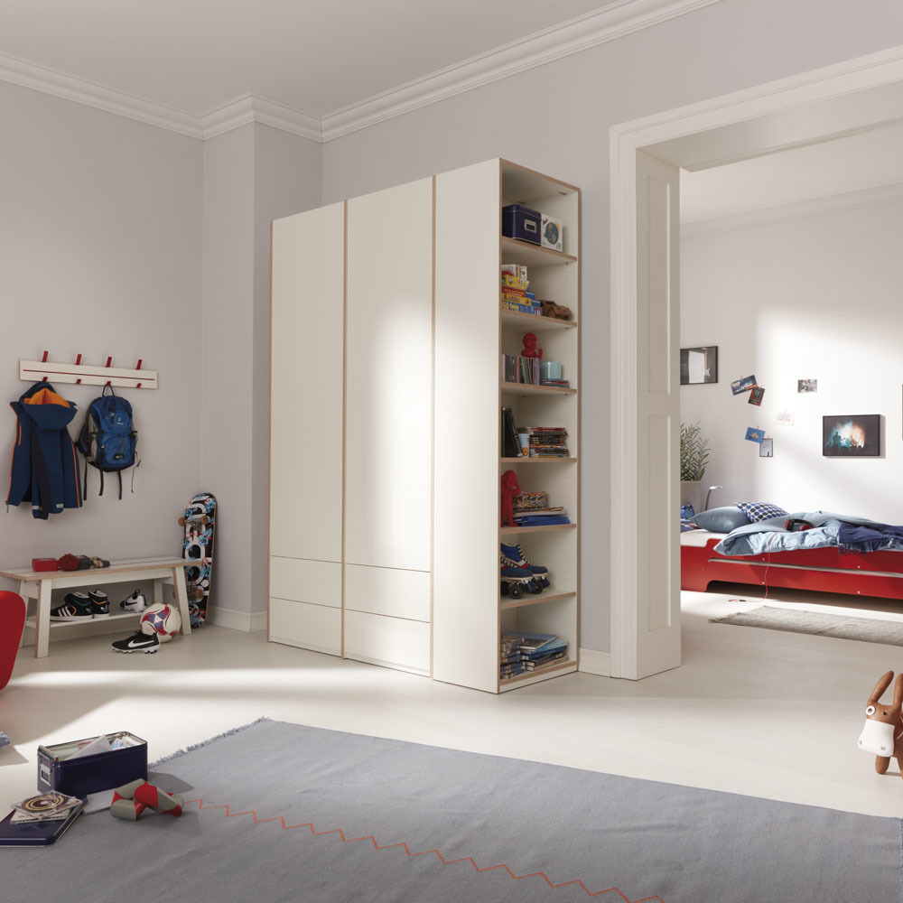 2-türiger Schrank Modular Plus mit Seitenregal von Müller Möbelwerkstätten