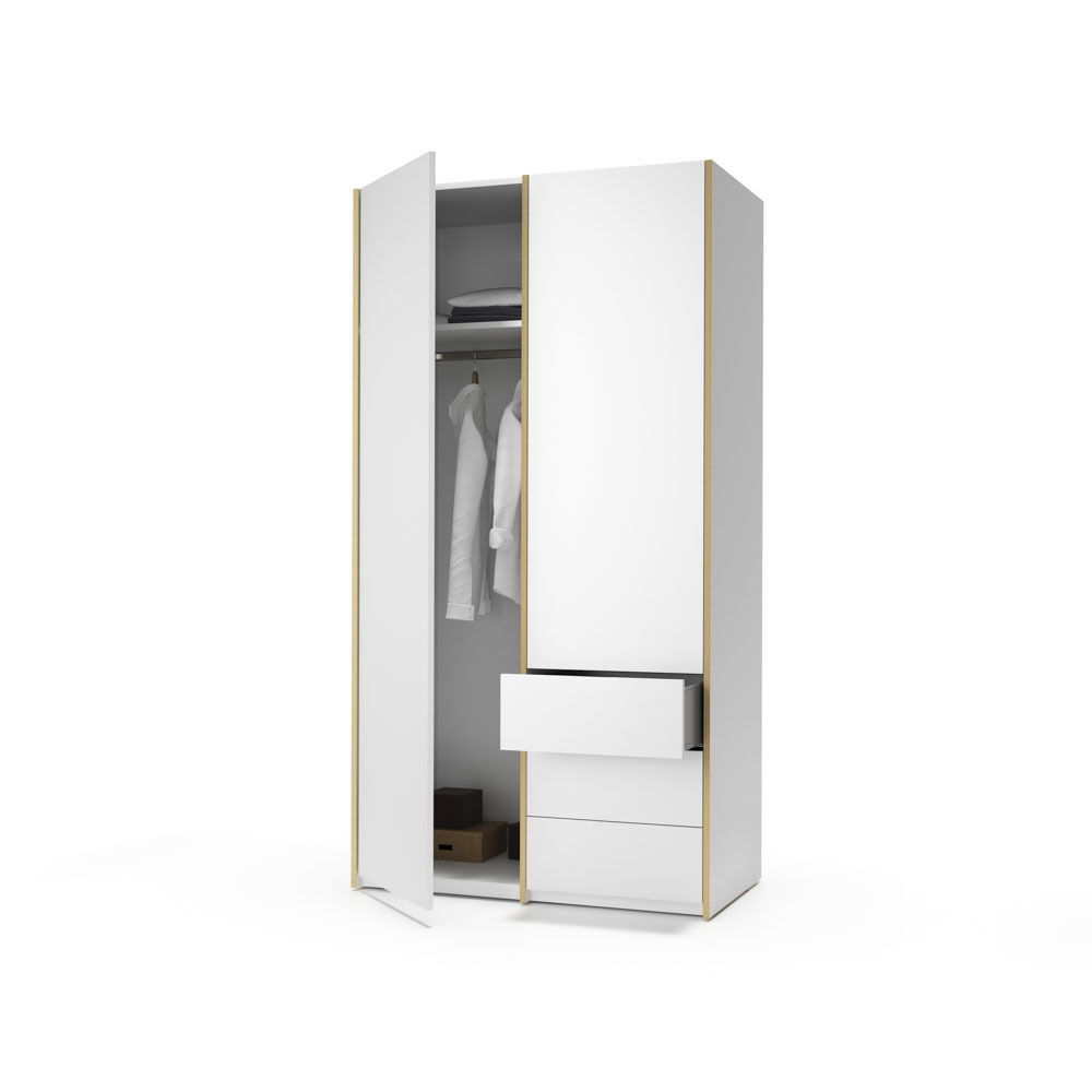 2-türiger Schrank Modular Plus mit Seitenregal von Müller Möbelwerkstätten