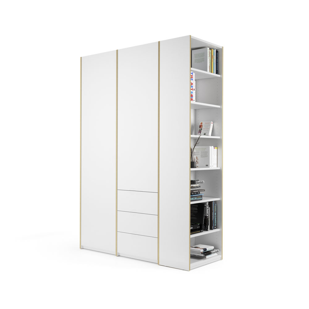 2-türiger Schrank Modular Plus mit Seitenregal von Müller Möbelwerkstätten