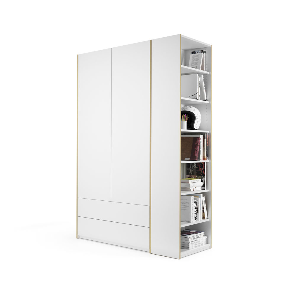 2-türiger Schrank Modular Plus mit Seitenregal von Müller Möbelwerkstätten
