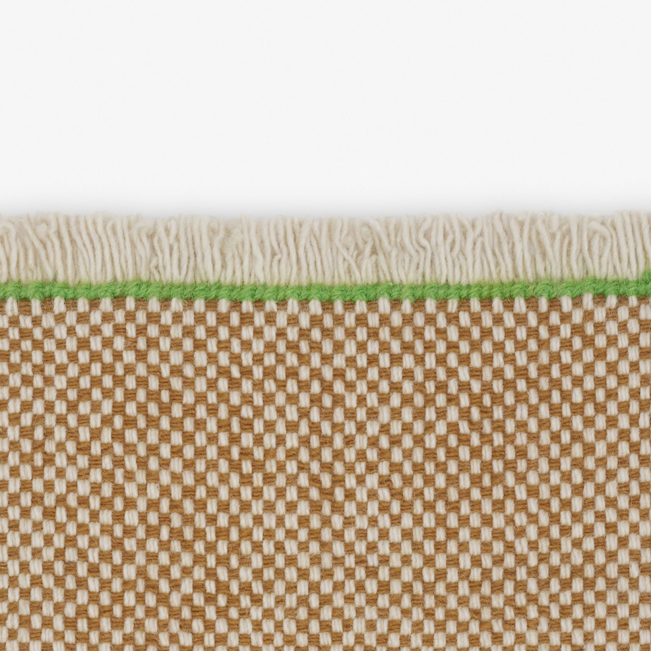 Kvadratrugs,Teppich,Duotone, Offwhite-Ocker