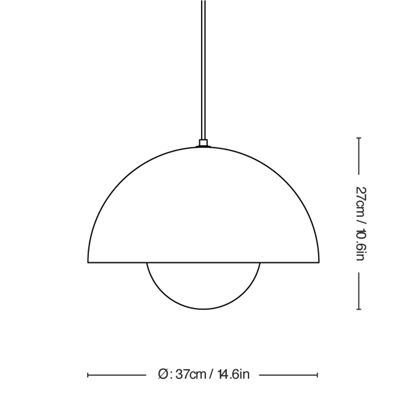 Panton Pendelleuchte 'Flowerpot'