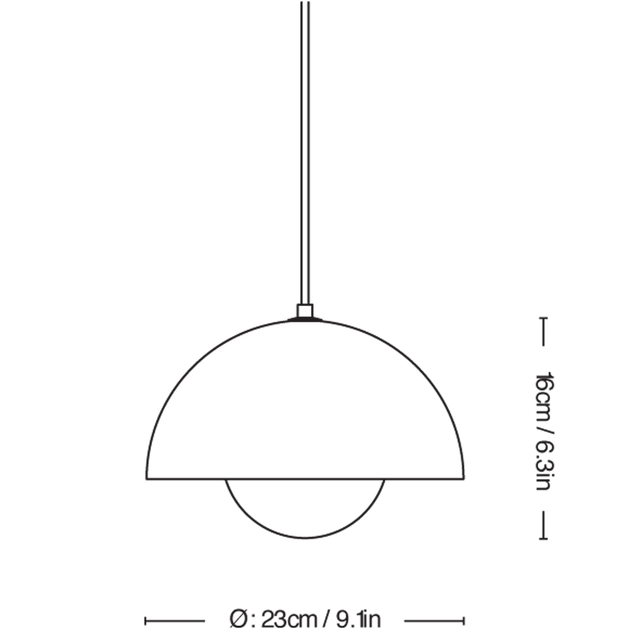 Panton Pendelleuchte 'Flowerpot'