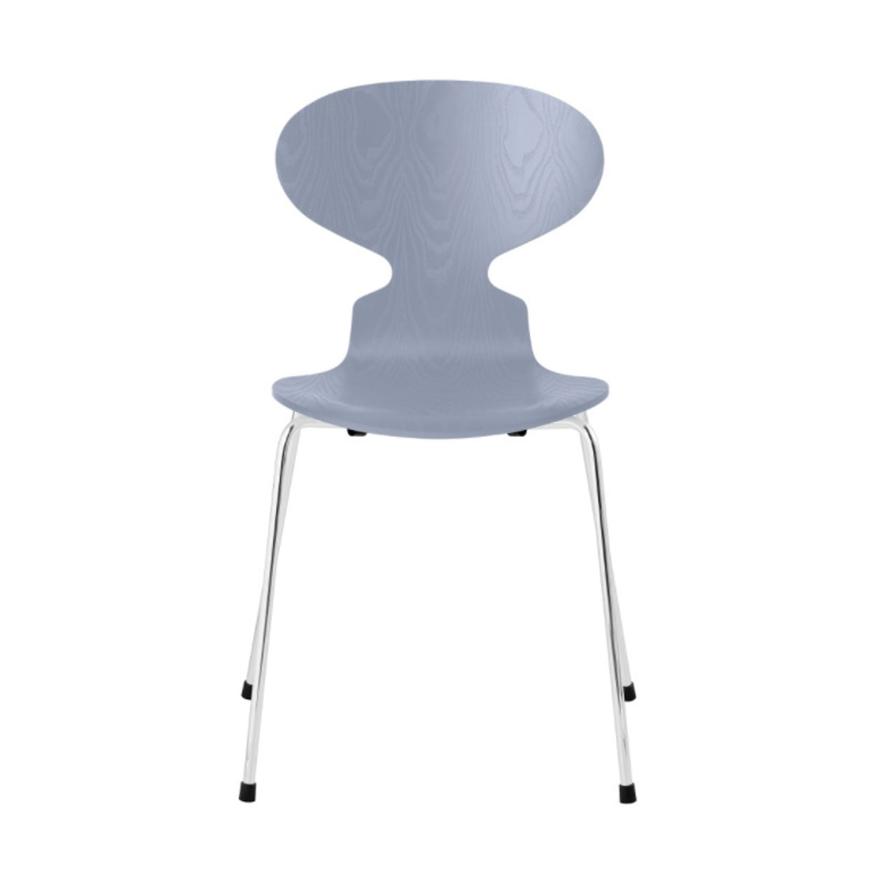 Fritz Hansen Stuhl 'Ant' gefärbte Esche, beine Chrome  Lavender Blue 815,  43 cm 