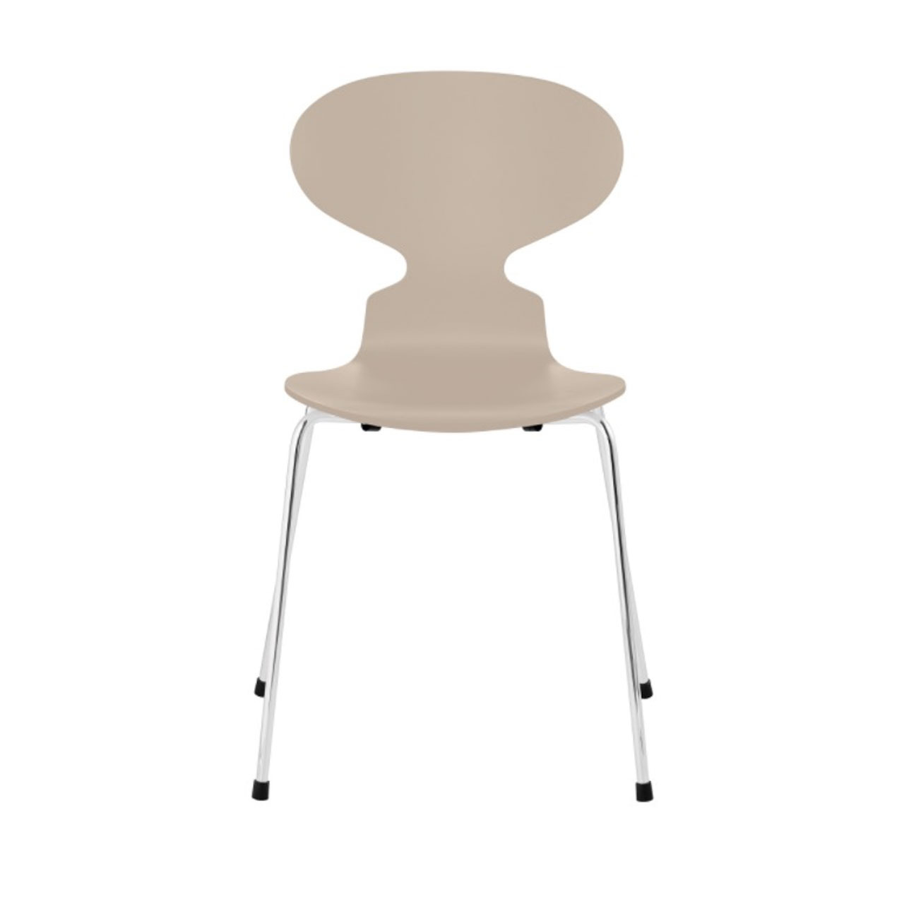 Fritz Hansen Stuhl 'Ant'  Chrom ,  Light Beige 130,  43 cm 