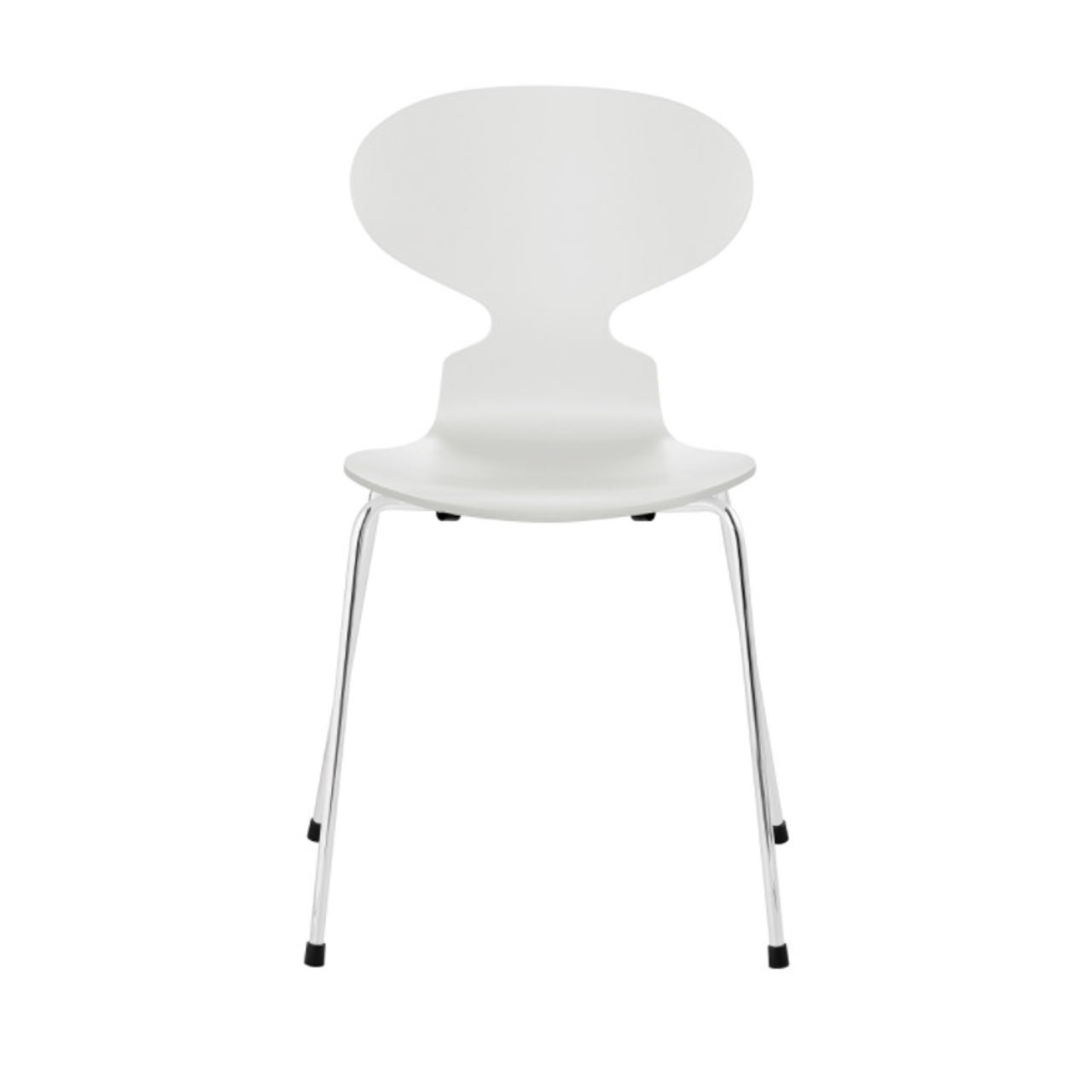 Fritz Hansen Stuhl 'Ant'  Chrom ,  Weiss 100,  43 cm 