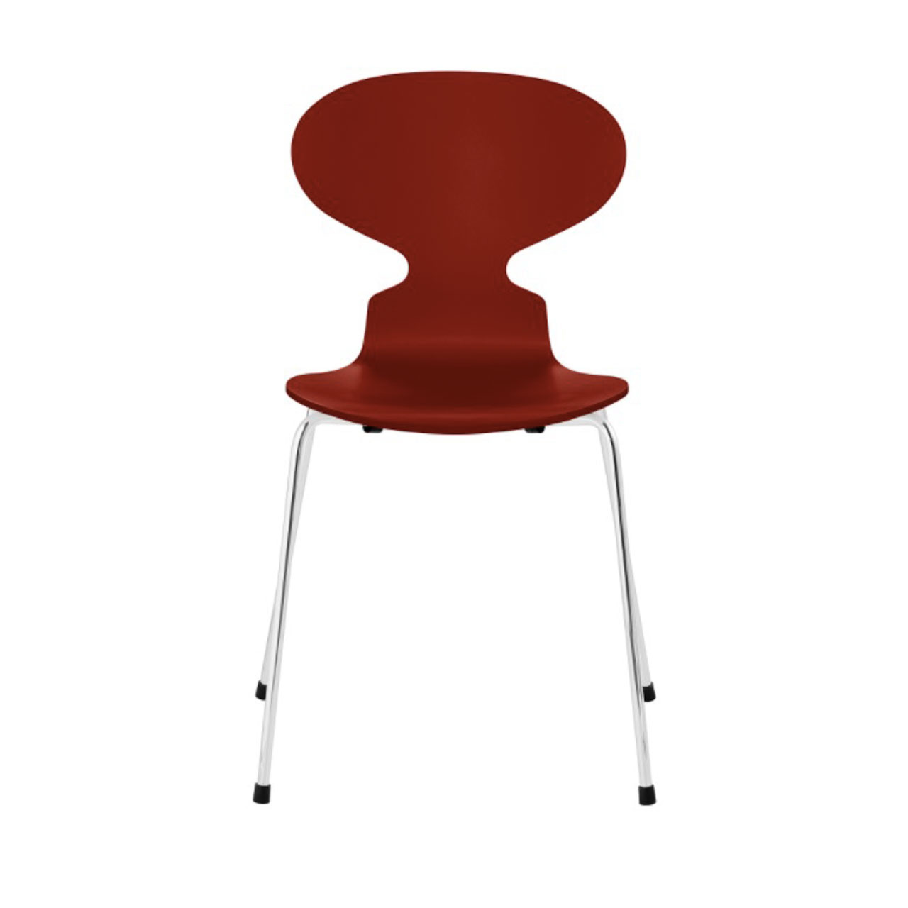 Fritz Hansen Stuhl 'Ant'  Chrom ,  Venetian Red 670,  43 cm 