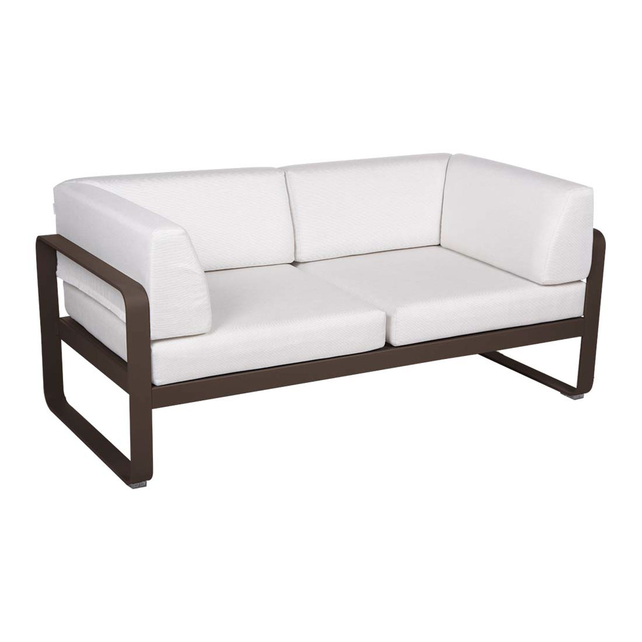 Fermob 2-Sitzer Club-Sofa 'Bellevie'  Rost 09,  Grauweiss 81