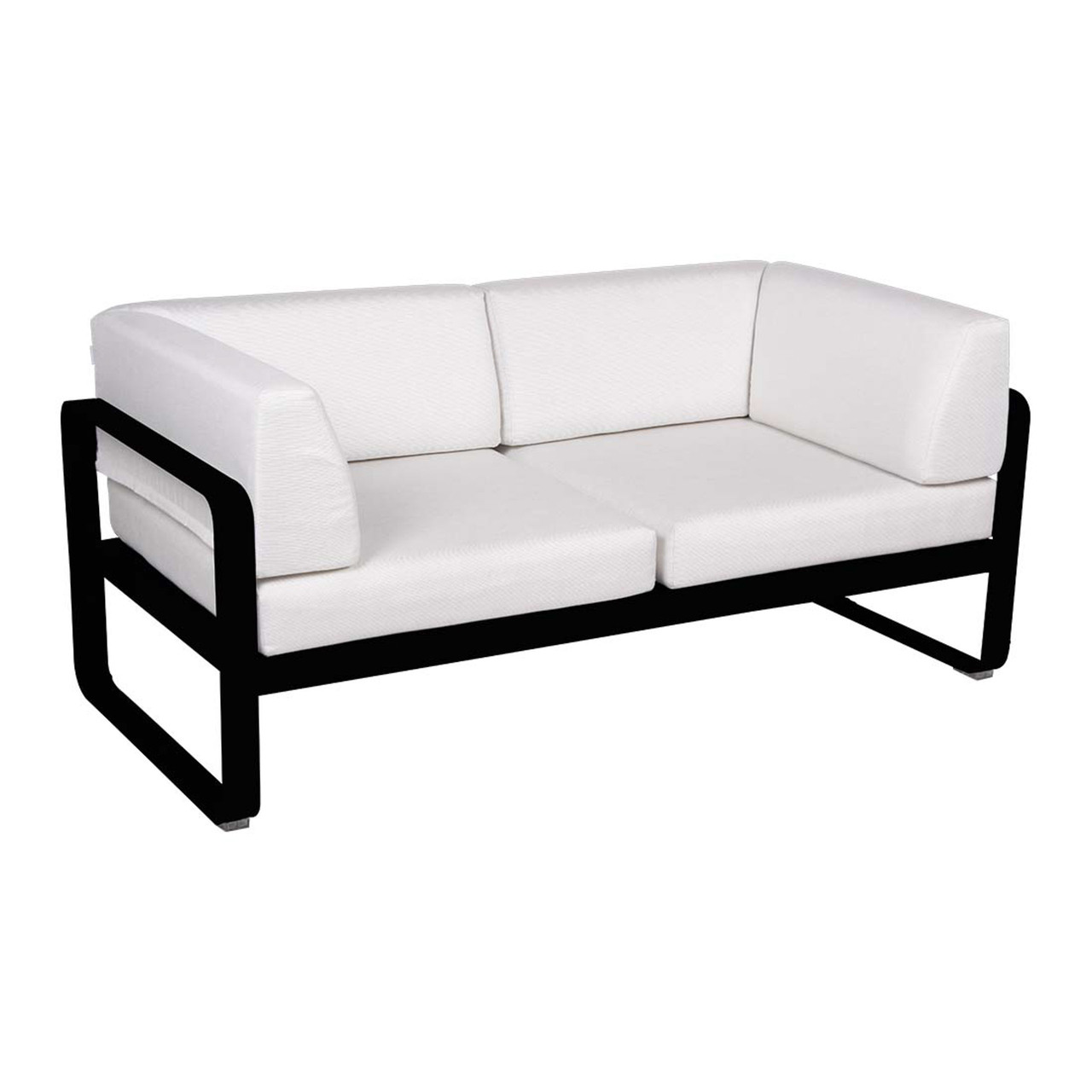 Fermob 2-Sitzer Club-Sofa 'Bellevie'  Anthrazit 47,  Grauweiss 81