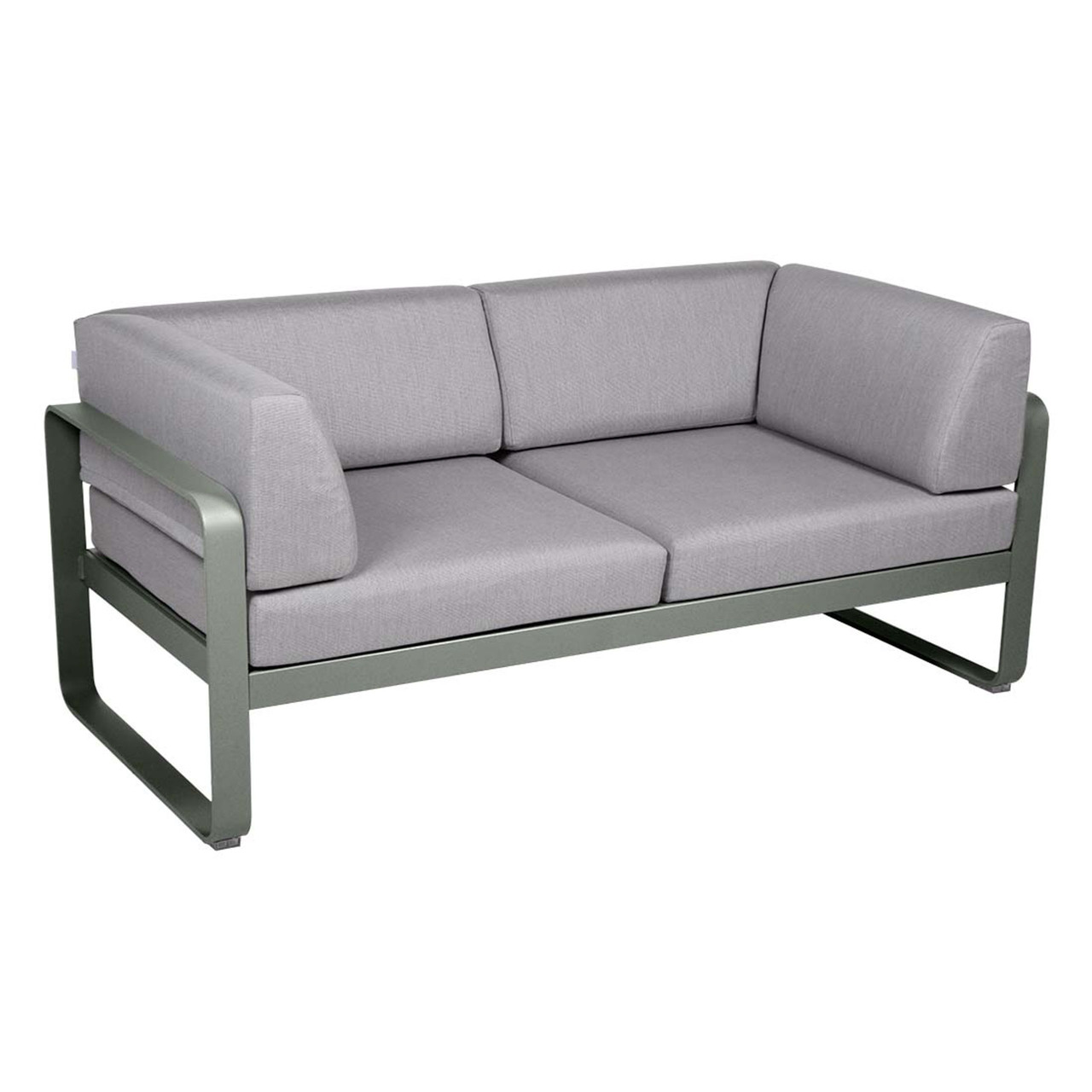 Fermob 2-Sitzer Club-Sofa 'Bellevie'  Rosmarin 48,  Flanellgrau 79