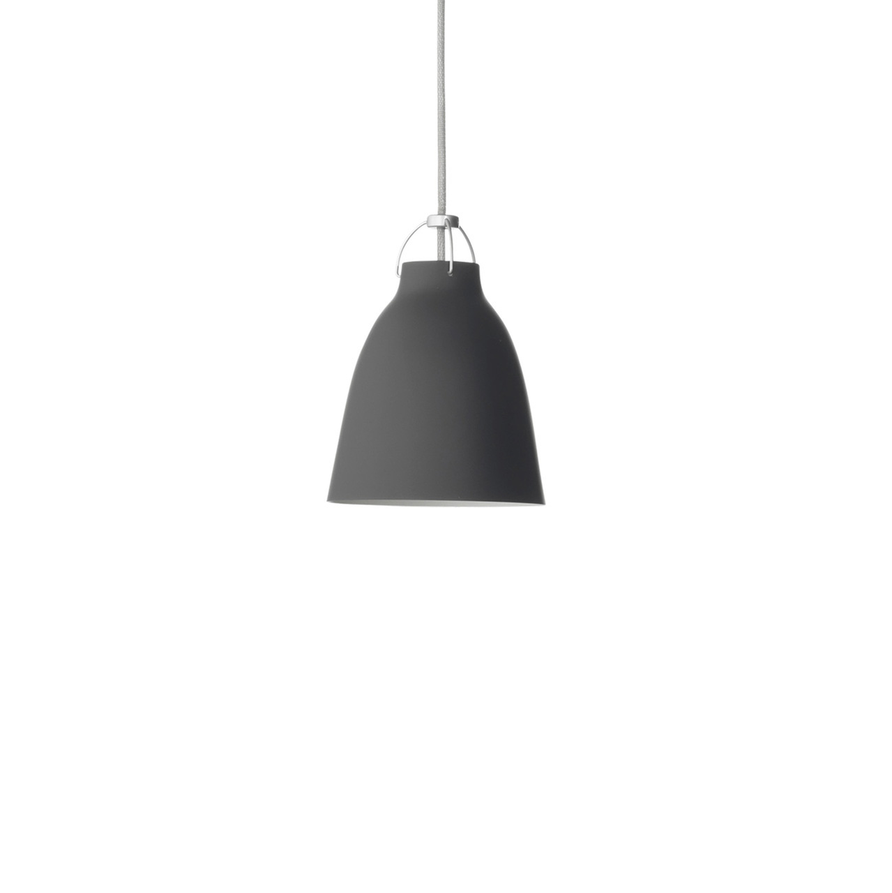 Lightyears Hängeleuchte 'Caravaggio' matt  P1 - ø 17 cm, H: 22 cm,  matt Schwarz mit grauem Kabel