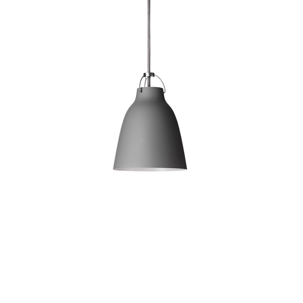 Lightyears Hängeleuchte 'Caravaggio' matt  P1 - ø 17 cm, H: 22 cm,  matt Dunkelgrau mit grauem Kabel