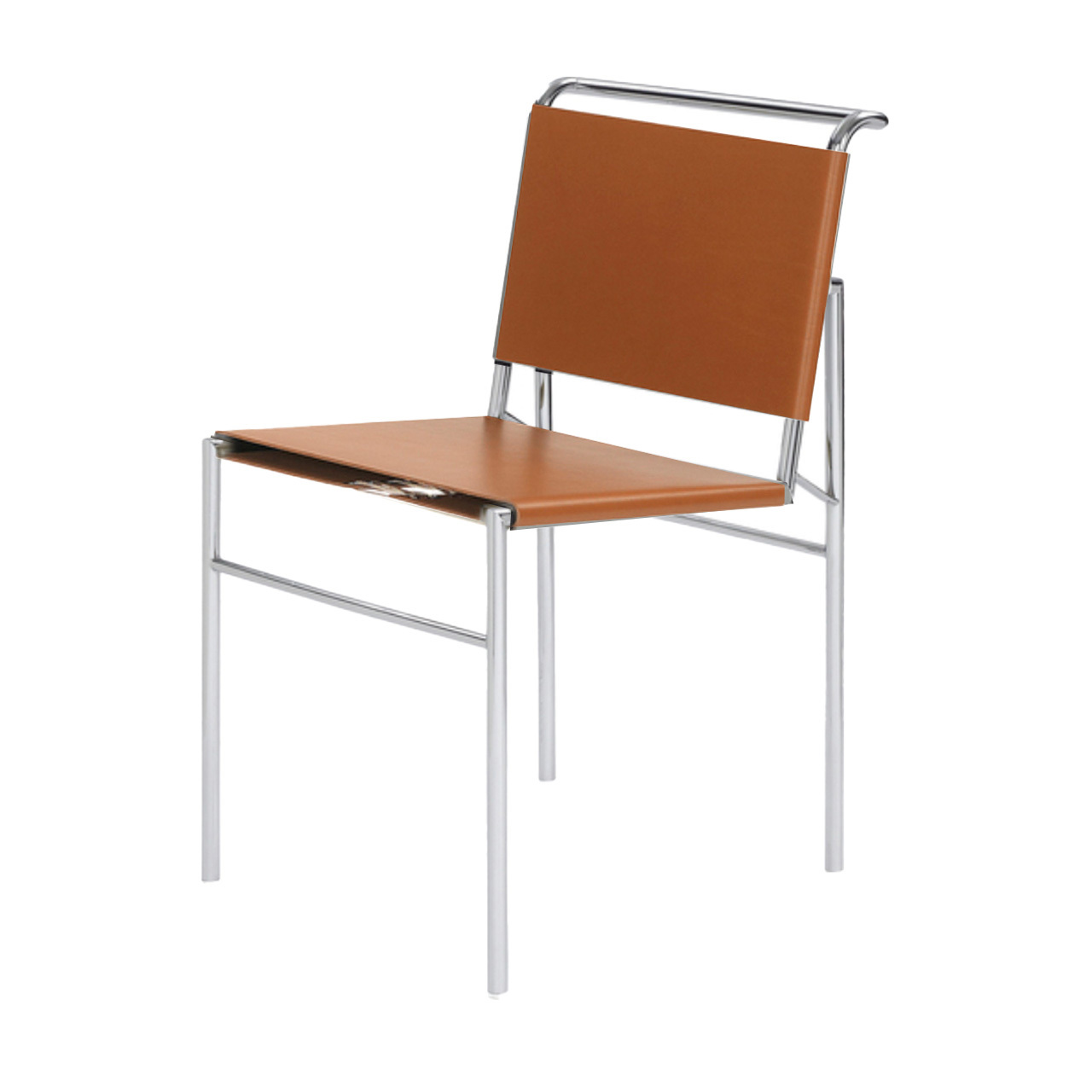 Classicon 'Roquebrune' Chair  Chrom,  Cognac
