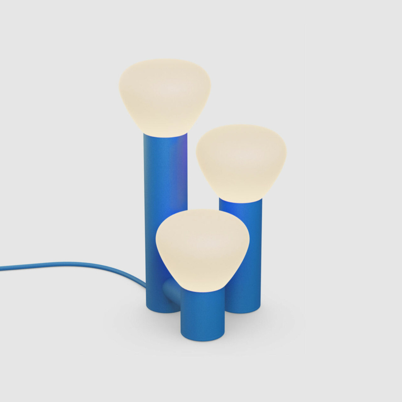 Lambert & Fils Tischleuchte 'Parc 06'  Blau,  Hand-Schalter