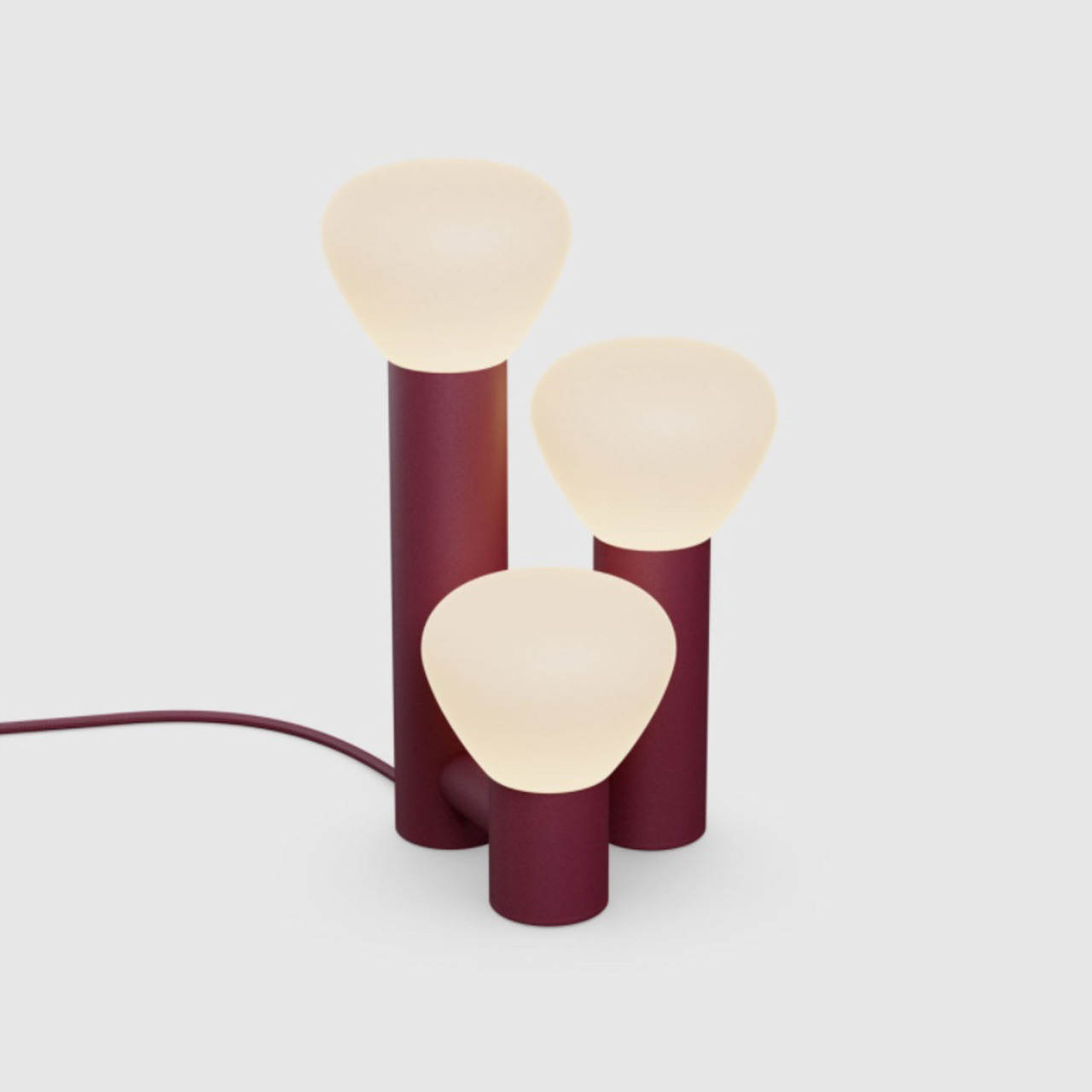 Lambert & Fils Tischleuchte 'Parc 06'  Burgundy,  Hand-Schalter