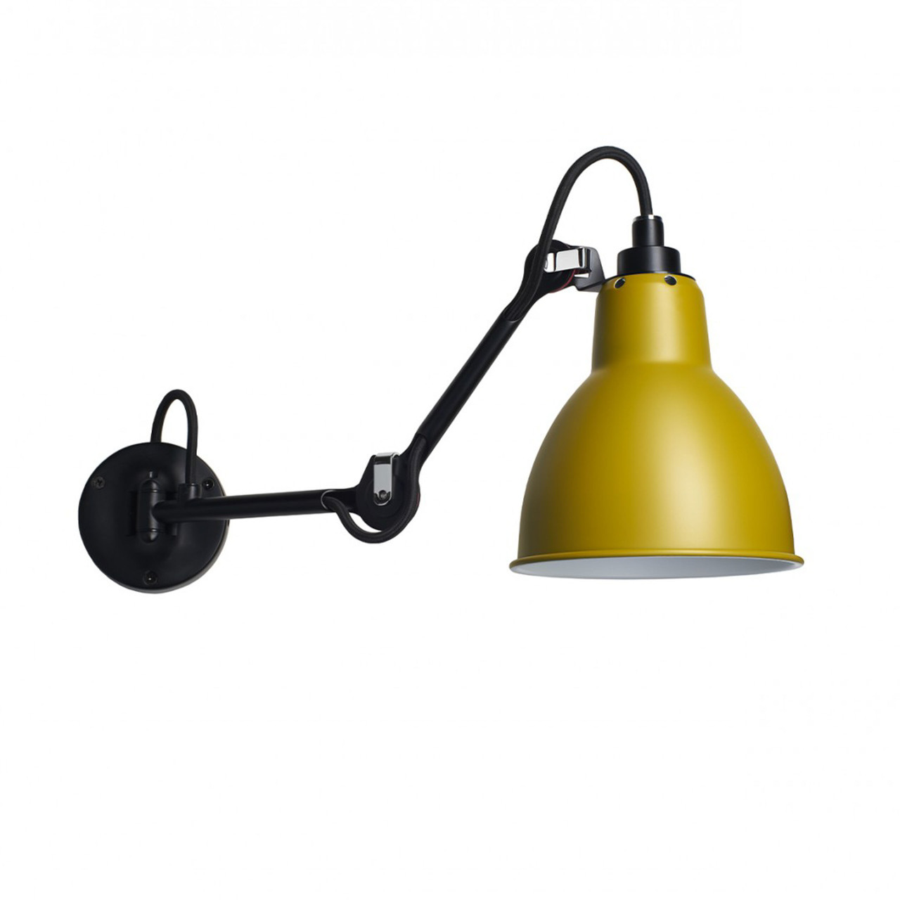 DCW Éditions Wandleuchte 'Lampe Gras N°204'  Schwarz-Gelb