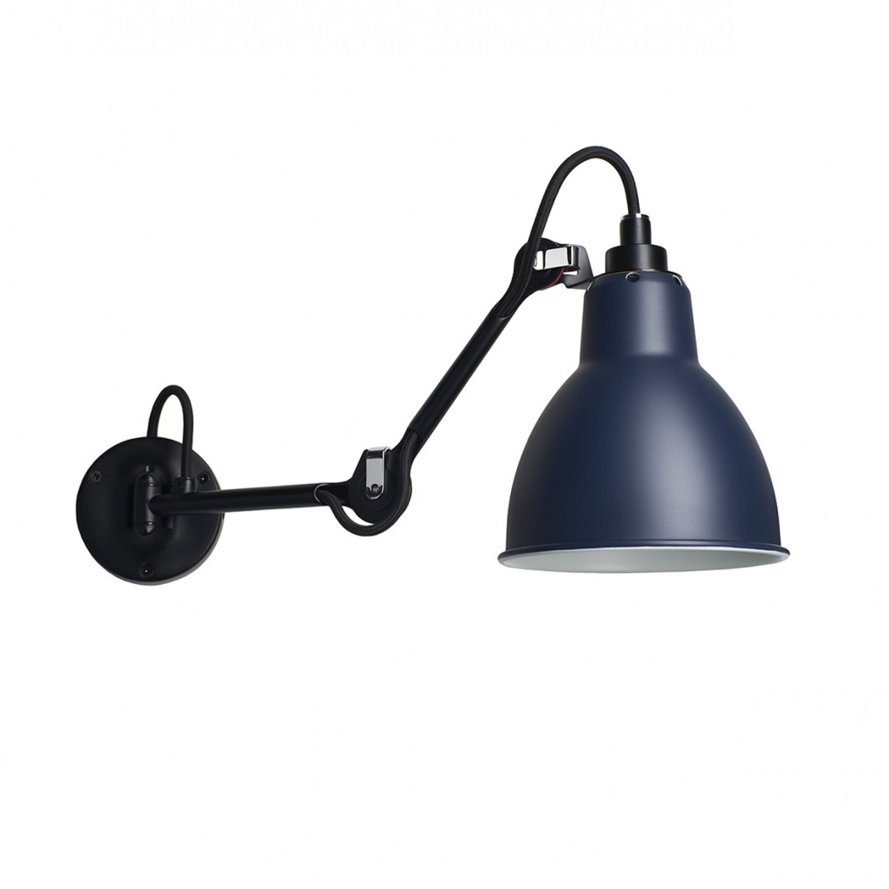 DCW Éditions Wandleuchte 'Lampe Gras N°204'  Schwarz-Blau