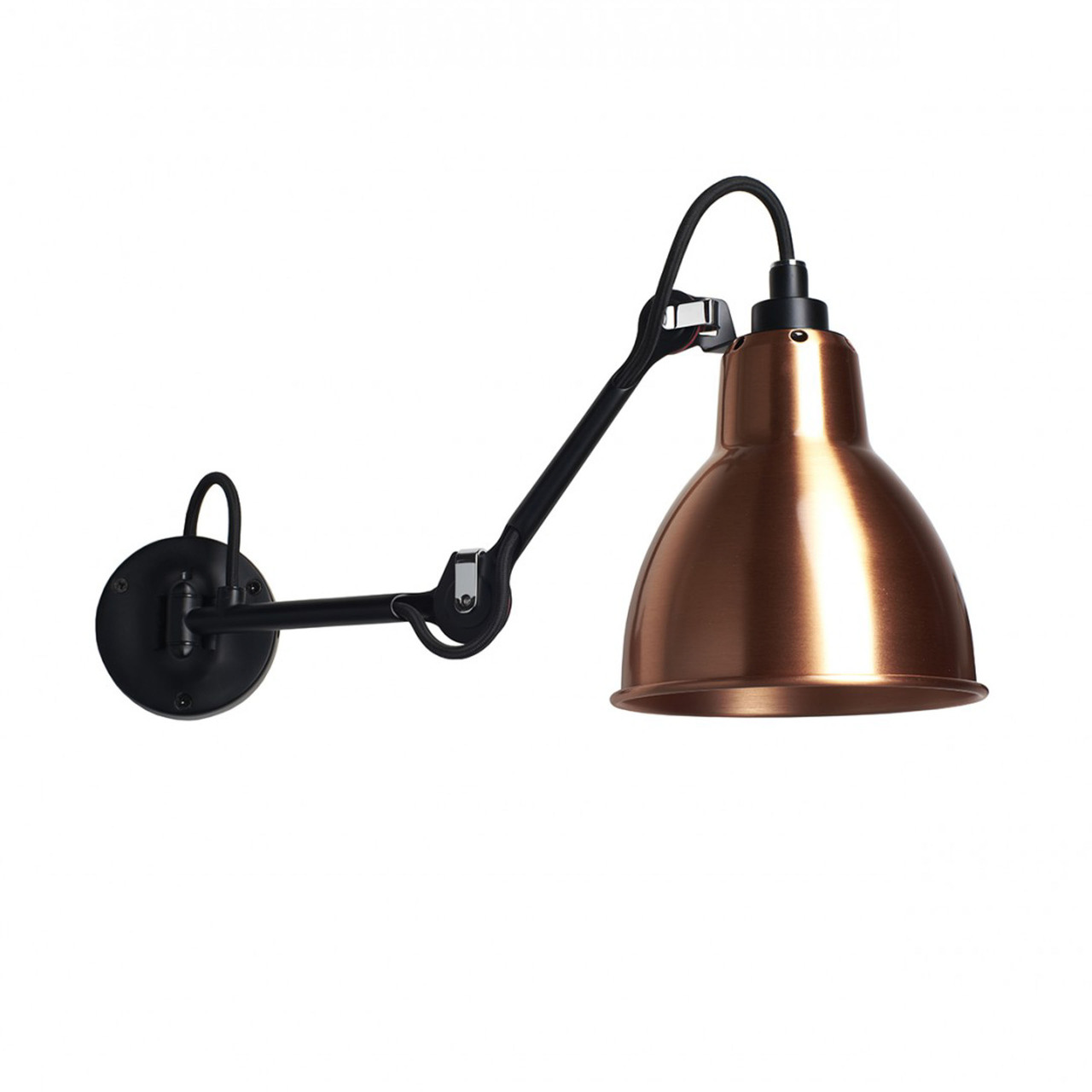 DCW Éditions Wandleuchte 'Lampe Gras N°204'  Schwarz-Kupfer