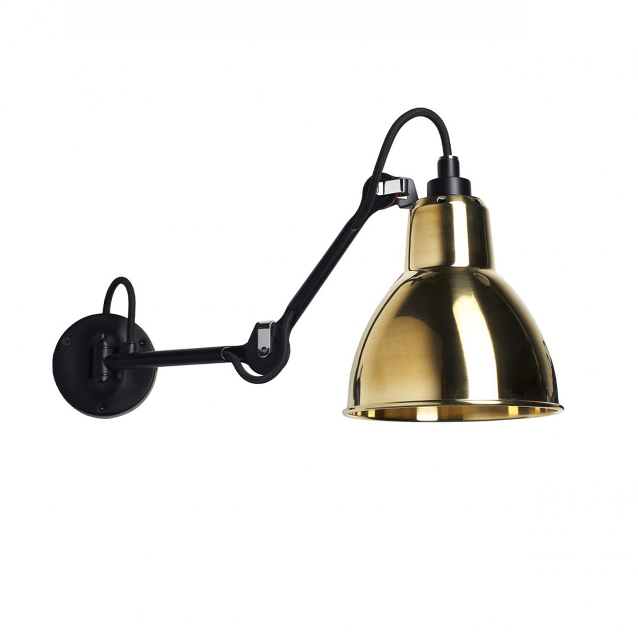 DCW Éditions Wandleuchte 'Lampe Gras N°204'  Schwarz-Messing