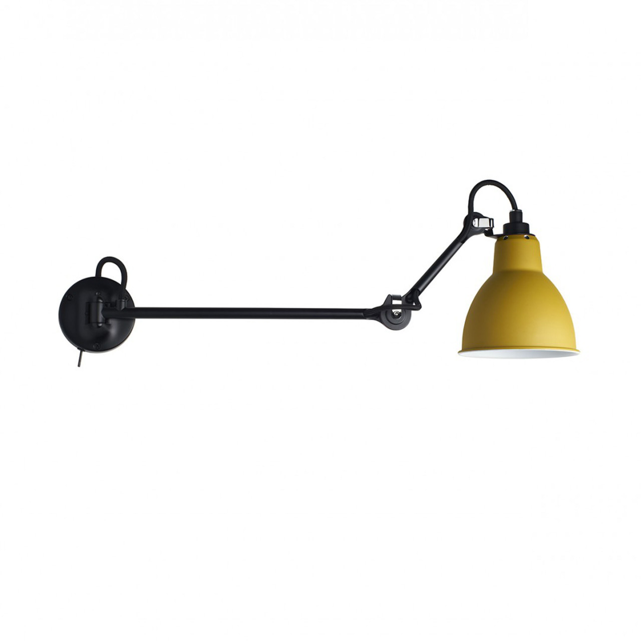 DCW Éditions Wandleuchte 'Lampe Gras N°204 L40'  Schwarz-Gelb