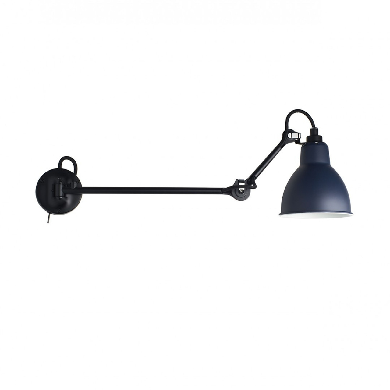 DCW Éditions Wandleuchte 'Lampe Gras N°204 L40'  Schwarz-Blau