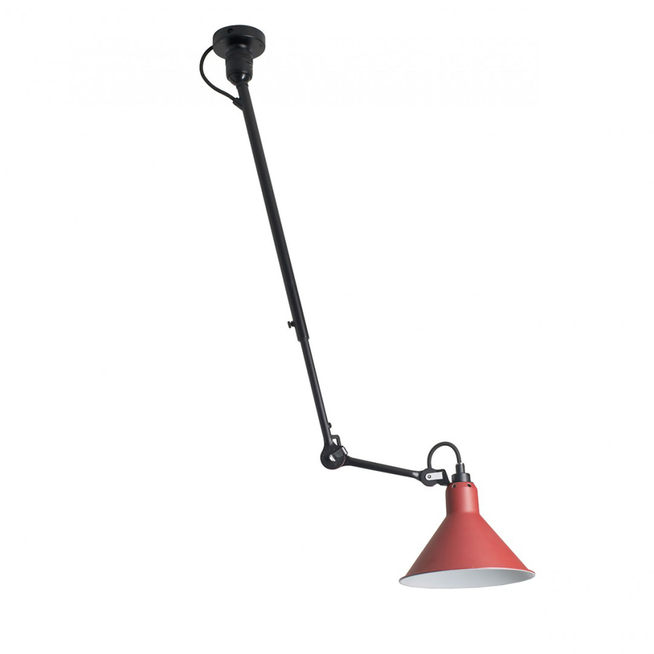 DCW Éditions Kegelförmige 'Lampe Gras N°302'   Schwarz-Rot,  Kegelförmig