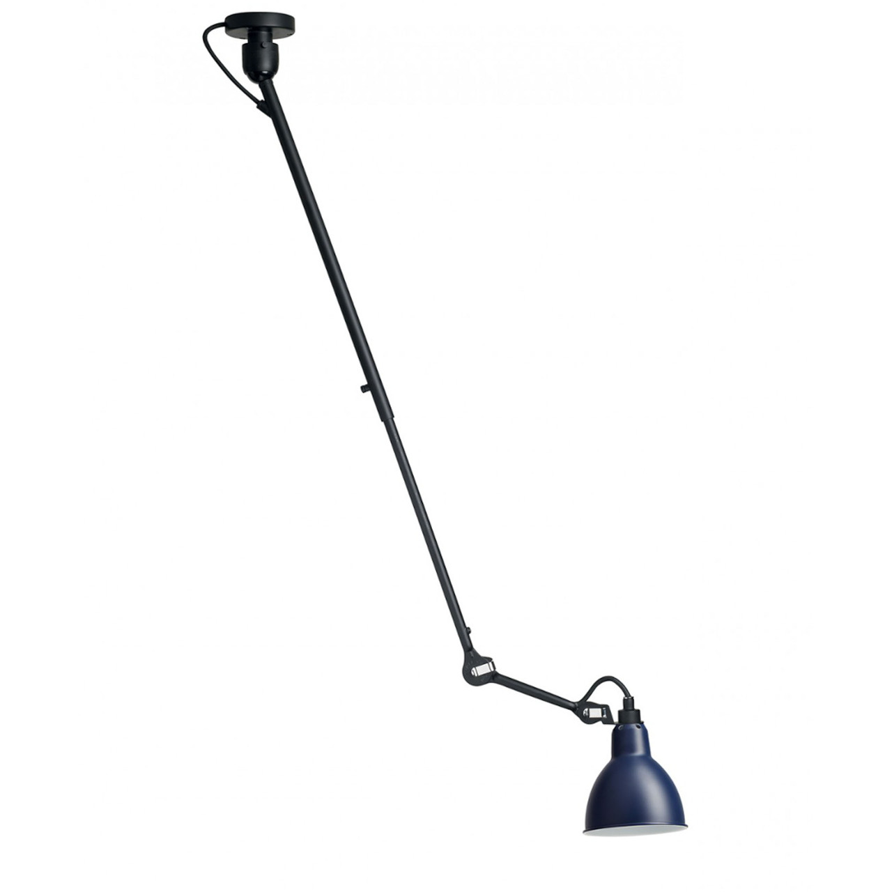 DCW Éditions Runde 'Lampe Gras N°302'  Schwarz-Blau,  Rund
