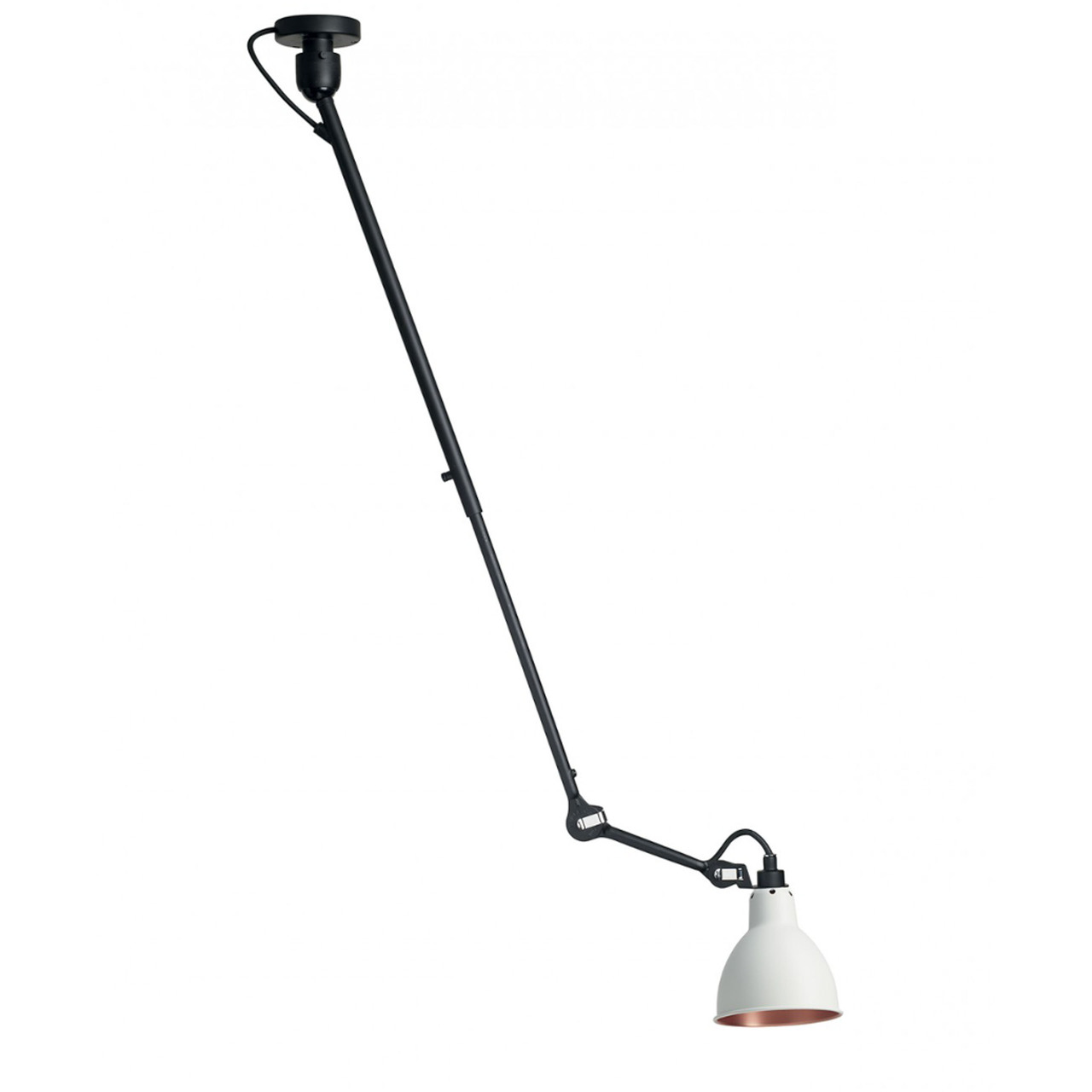 DCW Éditions Runde 'Lampe Gras N°302'  Schwarz-Weiss-Kupfer,  Rund