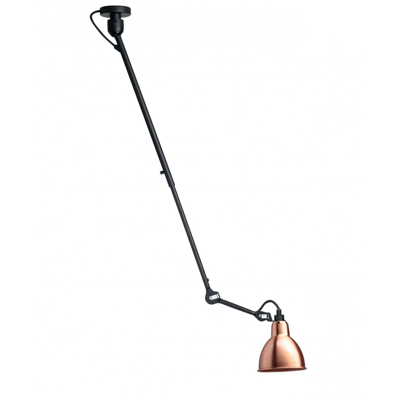 DCW Éditions Runde 'Lampe Gras N°302'  Schwarz-Kupfer,  Rund