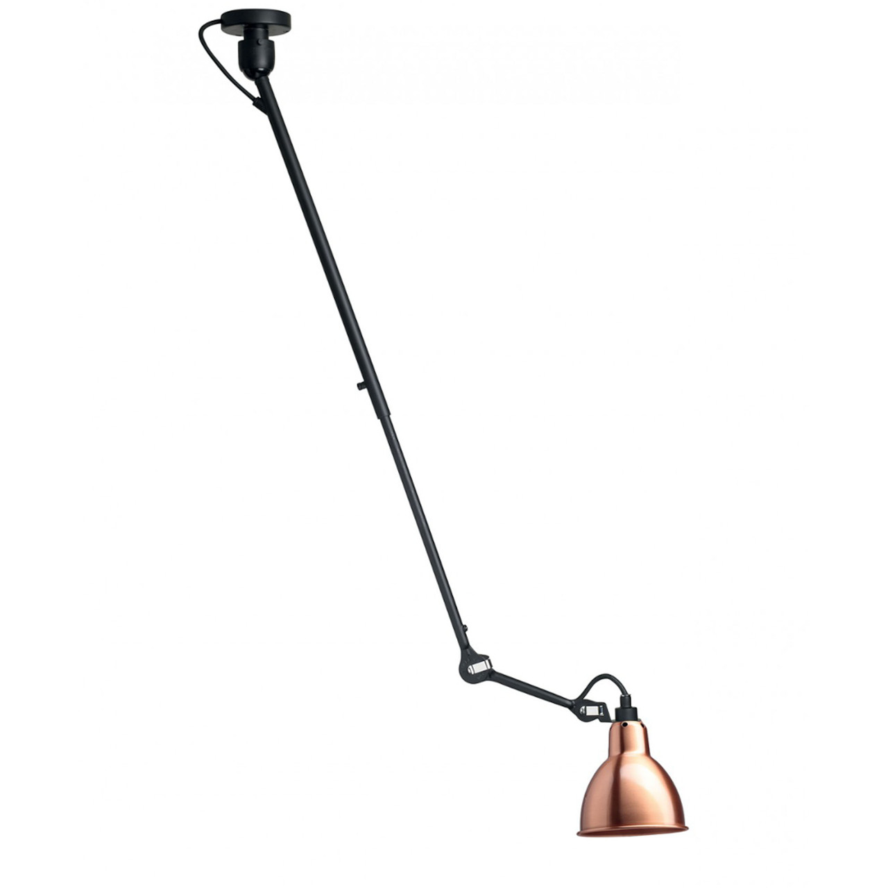 DCW Éditions Runde 'Lampe Gras N°302'  Schwarz-Kupfer-Weiss,  Rund