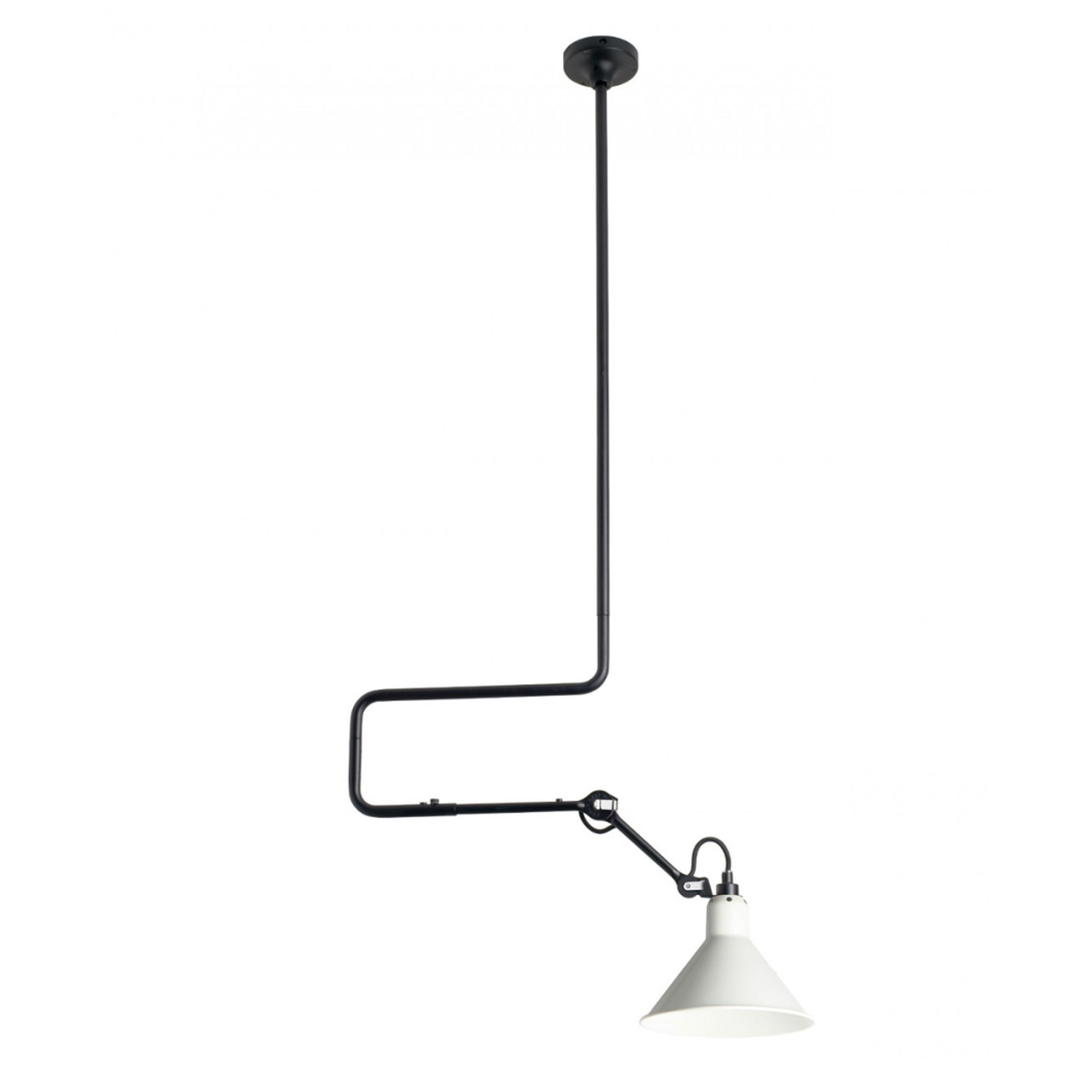 DCW Éditions Kegelförmige Pendelleuchte 'Lampe Gras N°312'  Schwarz-Weiss,  Kegelförmig