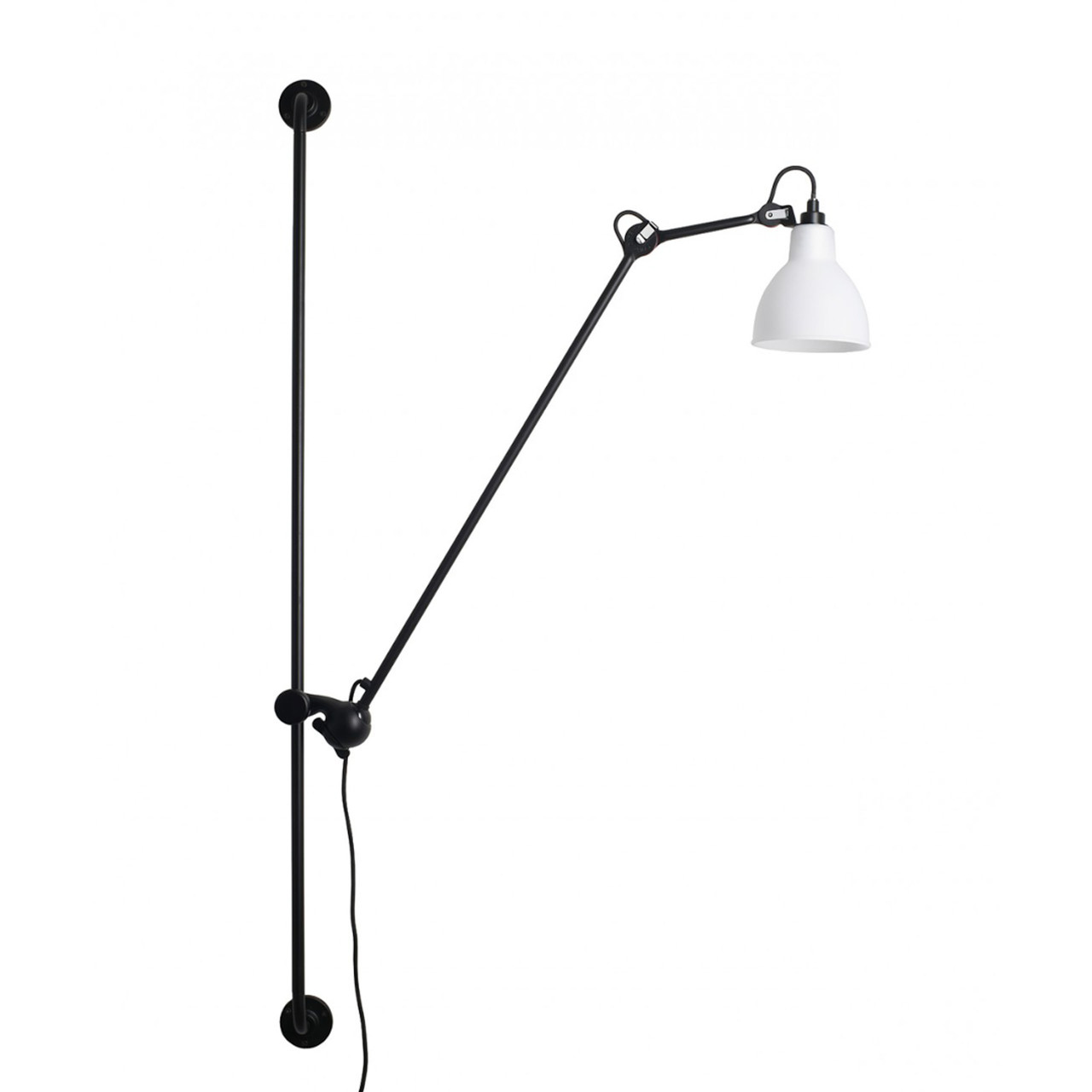 DCW Éditions Runde Wandleuchte 'Lampe Gras N°214'  Schwarz-Weiss,  Rund