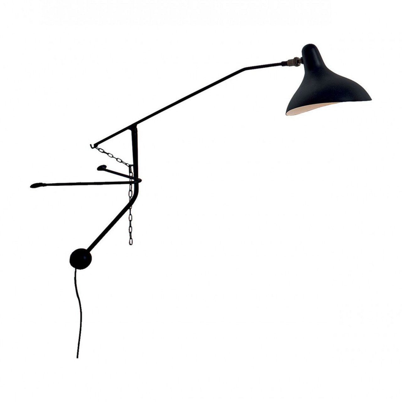 DCW Éditions Wandleuchte 'Mantis BS2 Mini' Schwarz