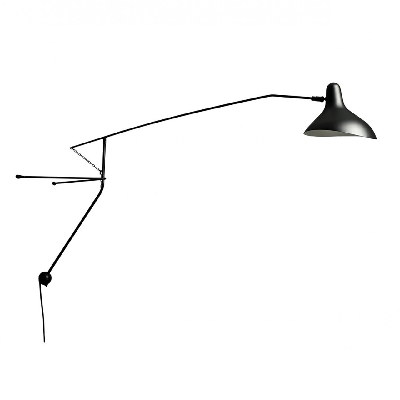 DCW Éditions Wandleuchte 'Mantis BS2' Schwarz